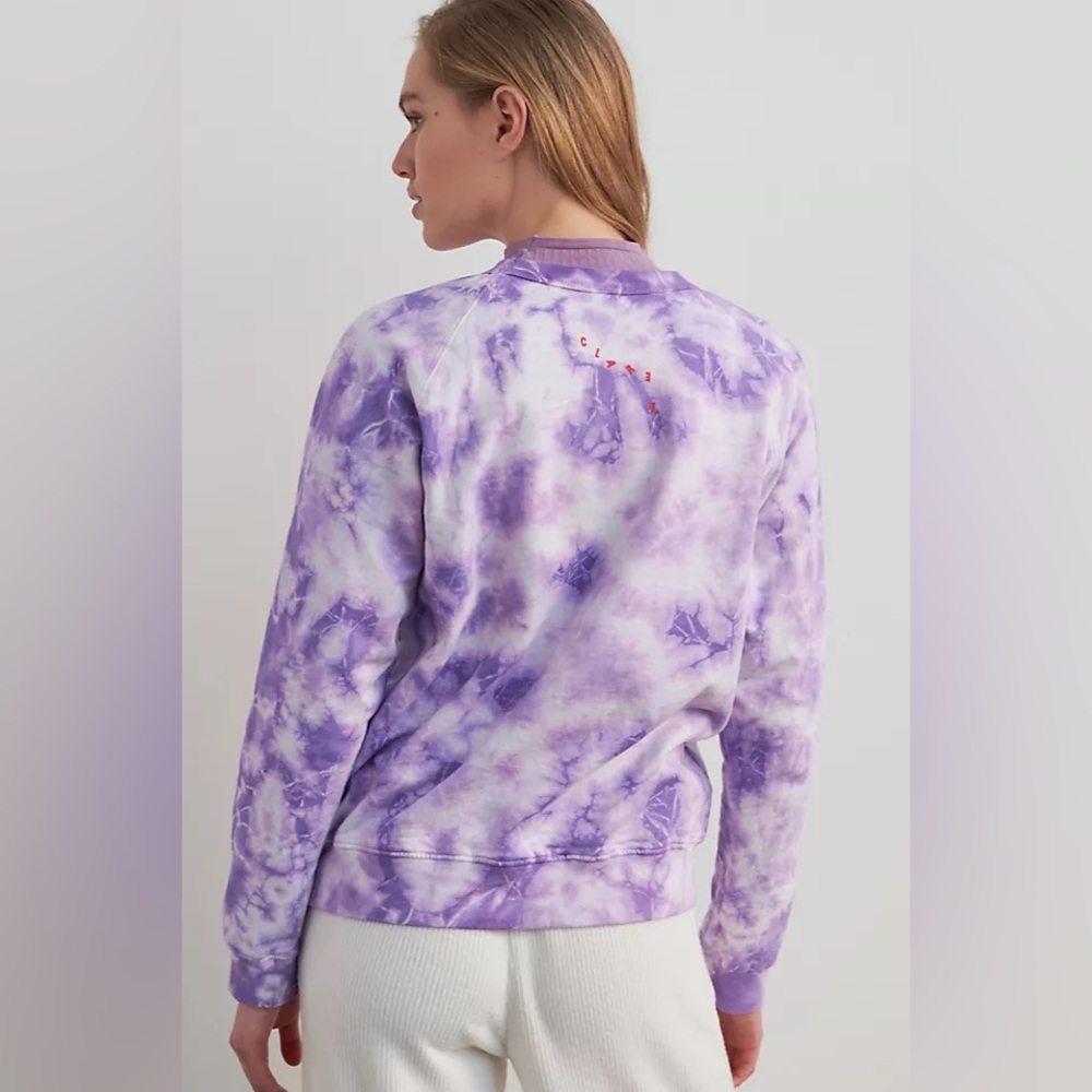 Brand New Claire V Poppy Tie Dye XL Crew Neck Sweater purple SO SOFT ๐ - Picture 13 of 13